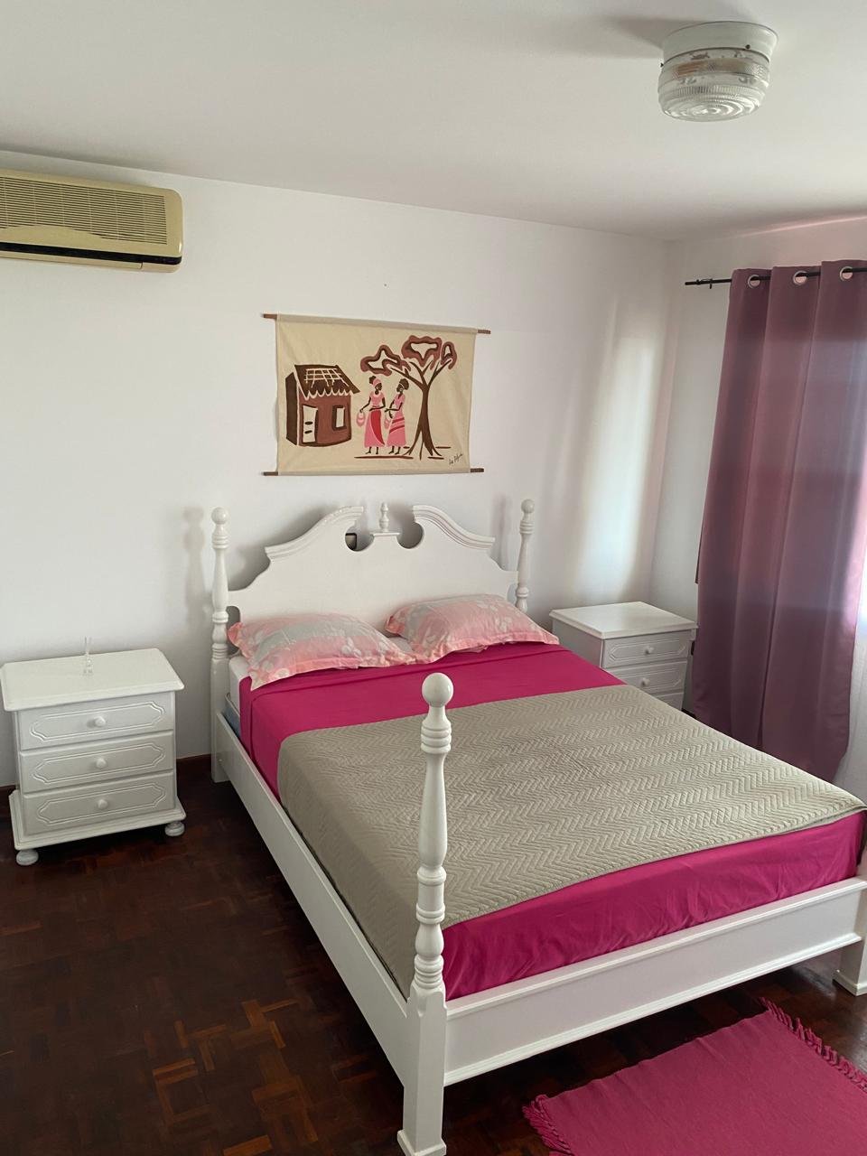 Pano pintado num ambiente decorativo